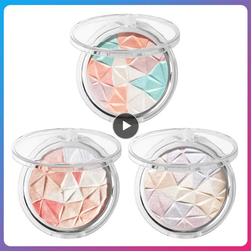 

Shimmer Face Highlighter Makeup Powder Palette Portable Skin Brighten Highlight Face Contour Concealer Dropship Gift TSLM1