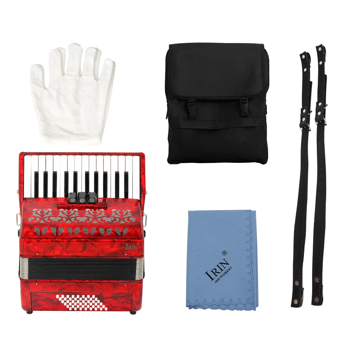 IRIN 26 клавиш 48 бас аккордеон целлюлоидный с сумкой для хранения инструменты