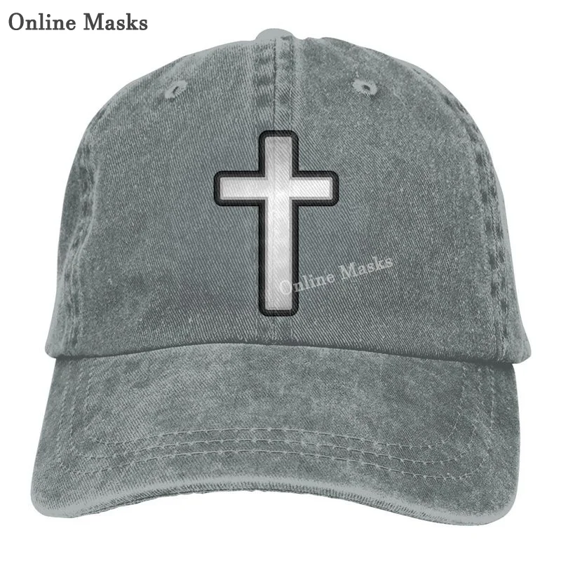 Бейсболка Christian Cross Denim для мужчин и женщин регулируемая хлопковая Спортивная