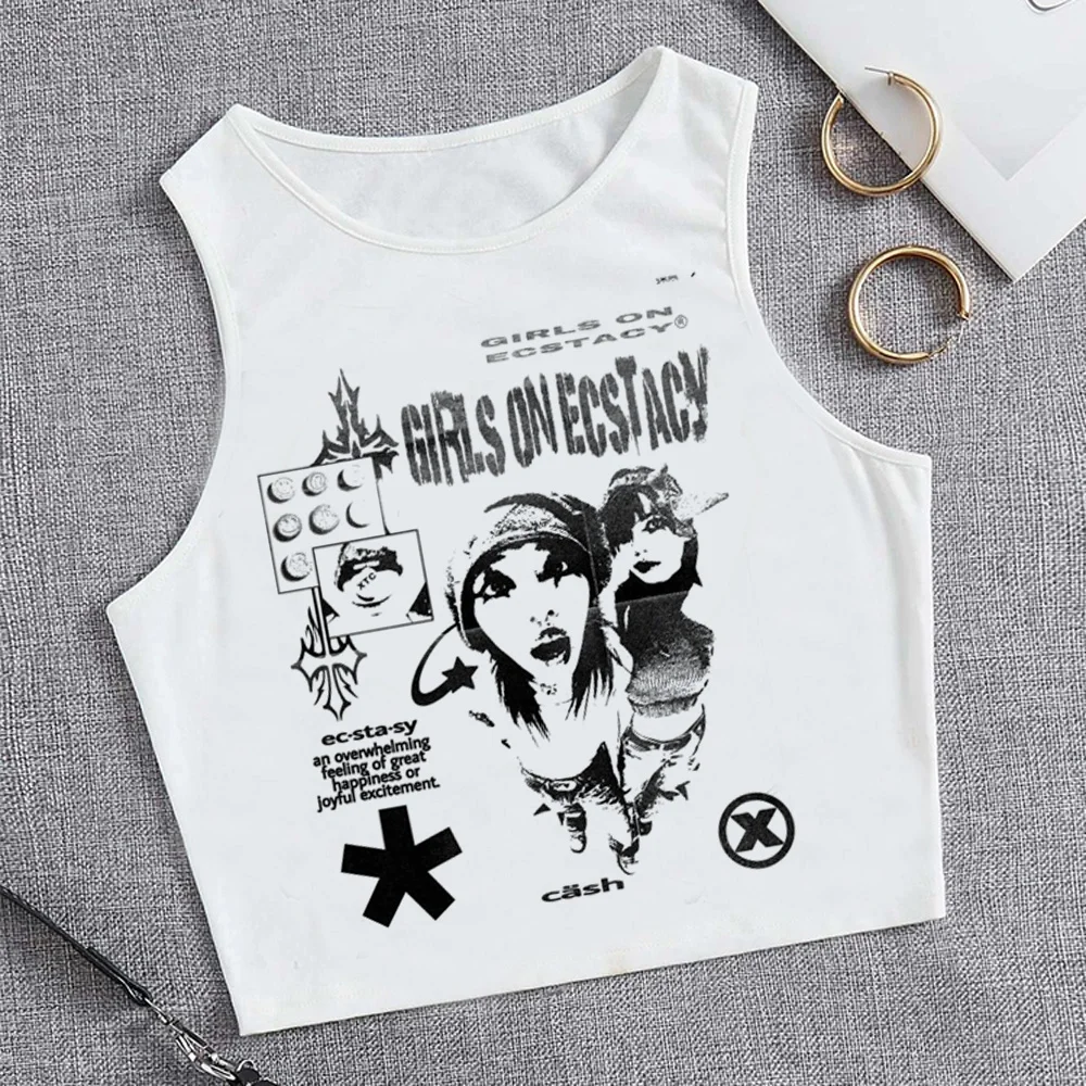 

Y2k Baby Tee fairy grunge trashy yk2 crop top Woman 90s aesthetic Kawaii vintage clothes