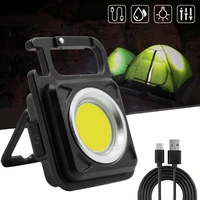 portable mini cob work light camping lantern mini led flashlight work light pocket flashlight key chain pocket outdoor lamp