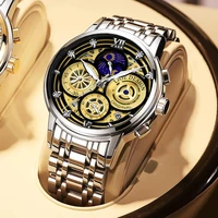 lige men watch top luxury brand big dial sport watches mens chronograph quartz wristwatch date male clock relogio masculinobox