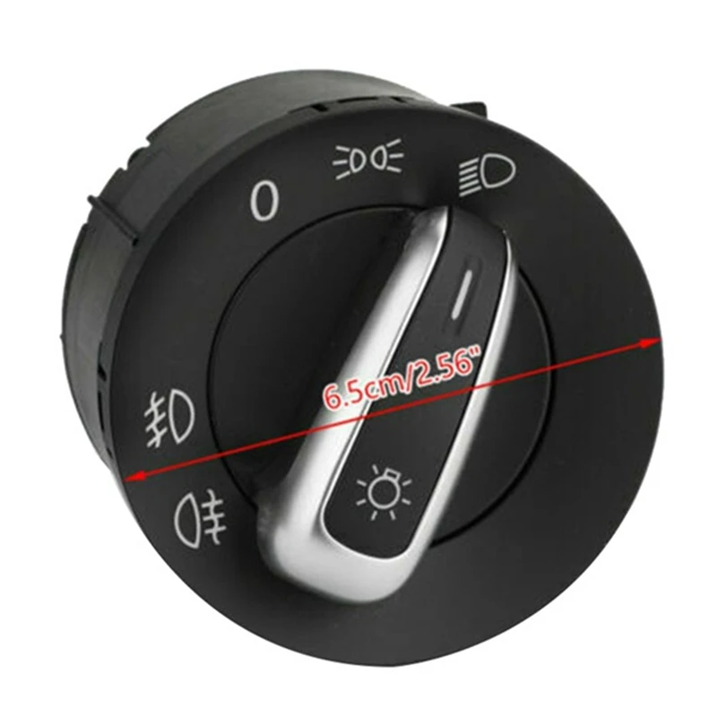 Хромированный переключатель для автомобильных фар противотуманная головка