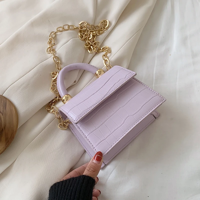 

Роскошная миниатюрная сумка через плечо из искусственной кожи с узором под камень для женщин, простые сумки на плечо, дорожные кошельки с це...