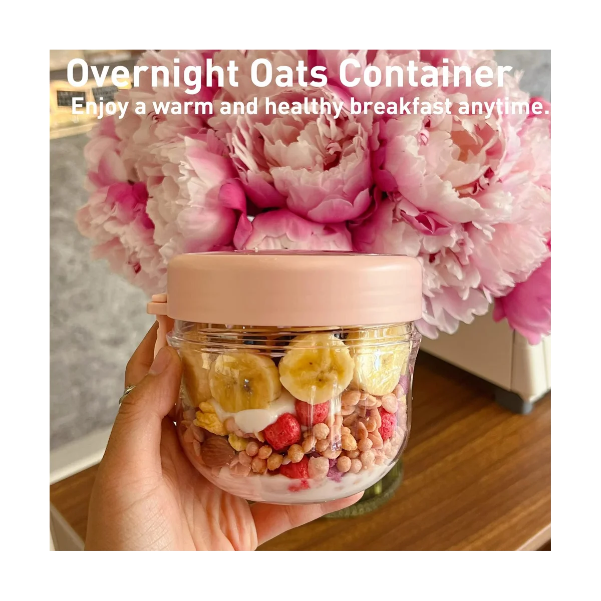 Контейнер для овсянки с крышкой и ложкой 20 унций