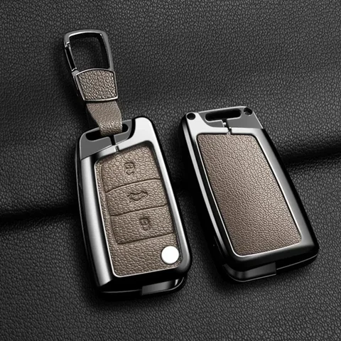 Чехол для ключей из цинкового сплава для Volkswagen VW Golf 7 Gti Mk7 Touran Skoda Octavia 3 Superb Karoq Kodiaq Seat Leon Mk3 Ateca