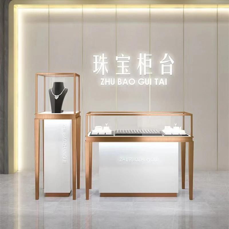 Пользовательские роскошные стеклянные витрины со светодиодной подсветкой