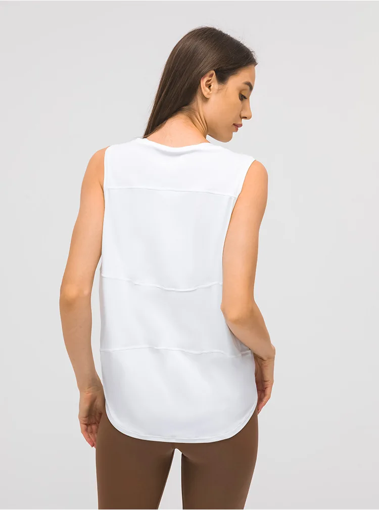 Womens Clothing Yoga Tank Top Breathable T-shirt Outdoor Jogging Tennis Female Gym Sports Top Leisure Fitness Vest Wholesale