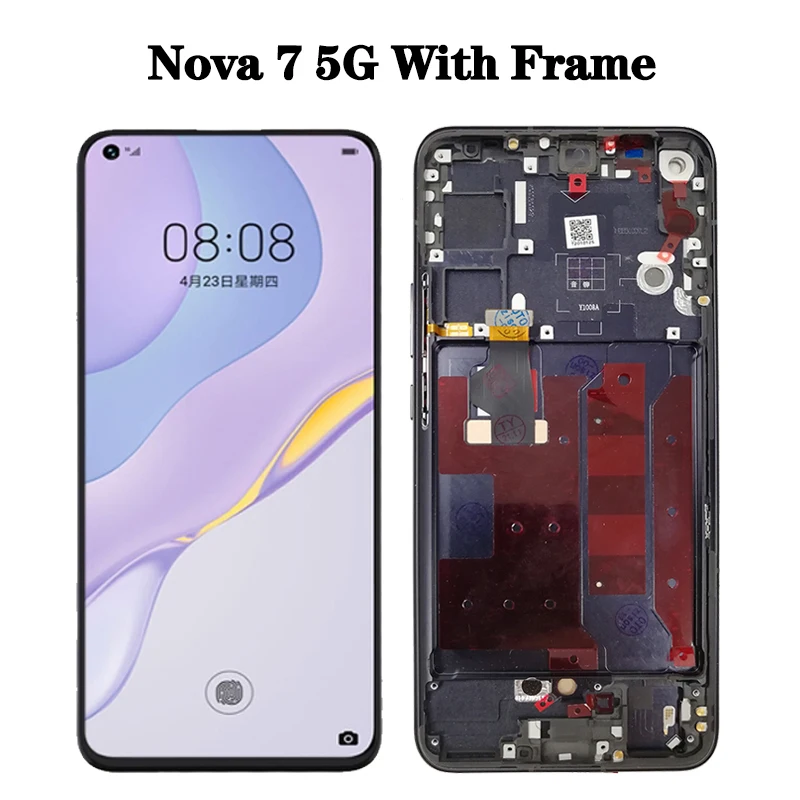 AMOLED для Huawei Nova 7 5G JEF-AN00 ЖК-дисплей с цифровым преобразователем сенсорного экрана в