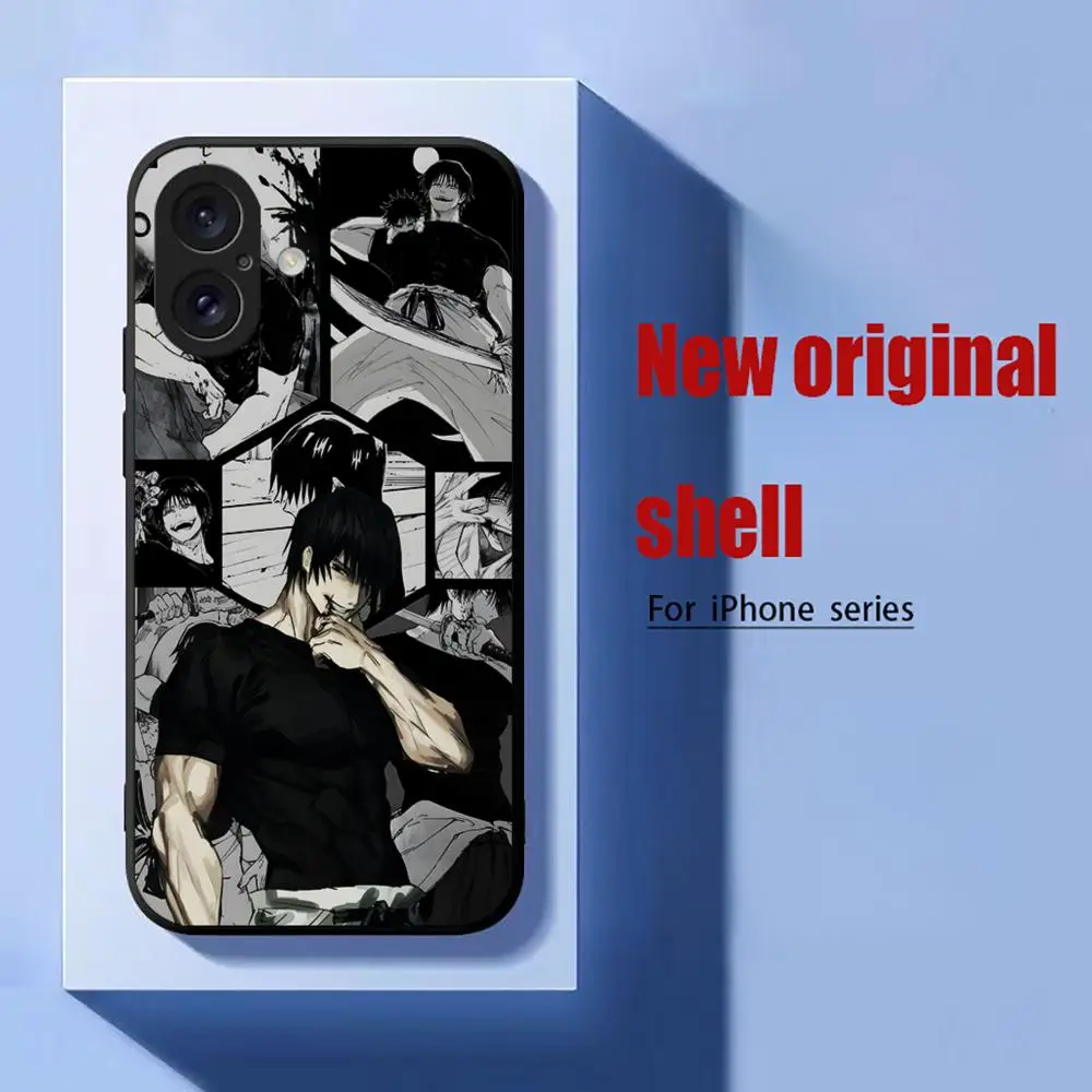 Чехол для телефона Cool Tyrant F-ushiguro T-toji iPhone 16 15 14 13 12 11 X XR XS 8 Plus Mini Pro Max мягкий черный