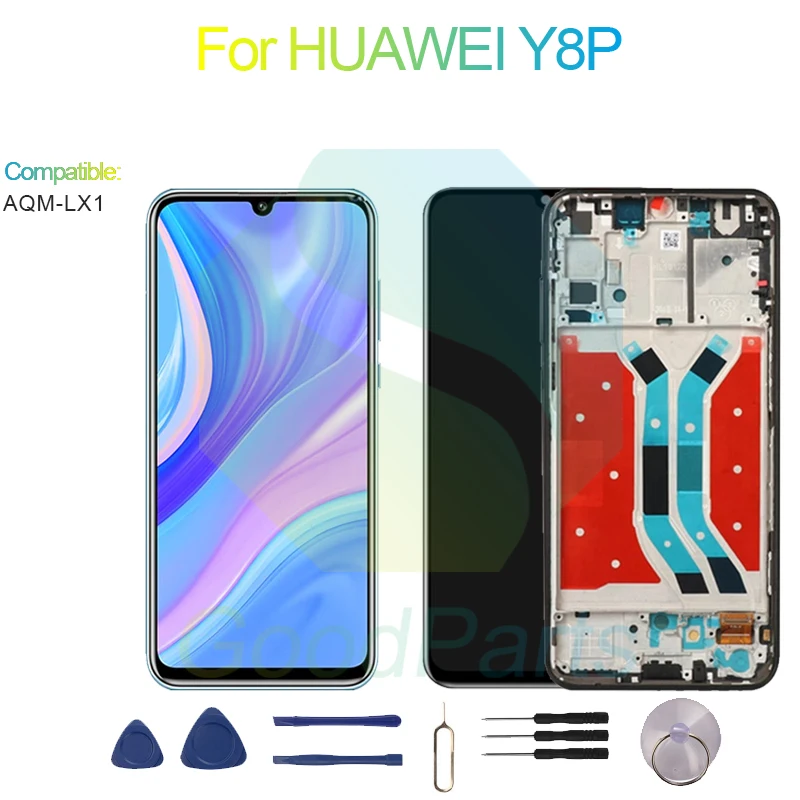 Для HUAWEI Y8P Замена экрана 2400*1080 AQM-LX1 ЖК-дисплей с сенсорным дигитайзером в сборе