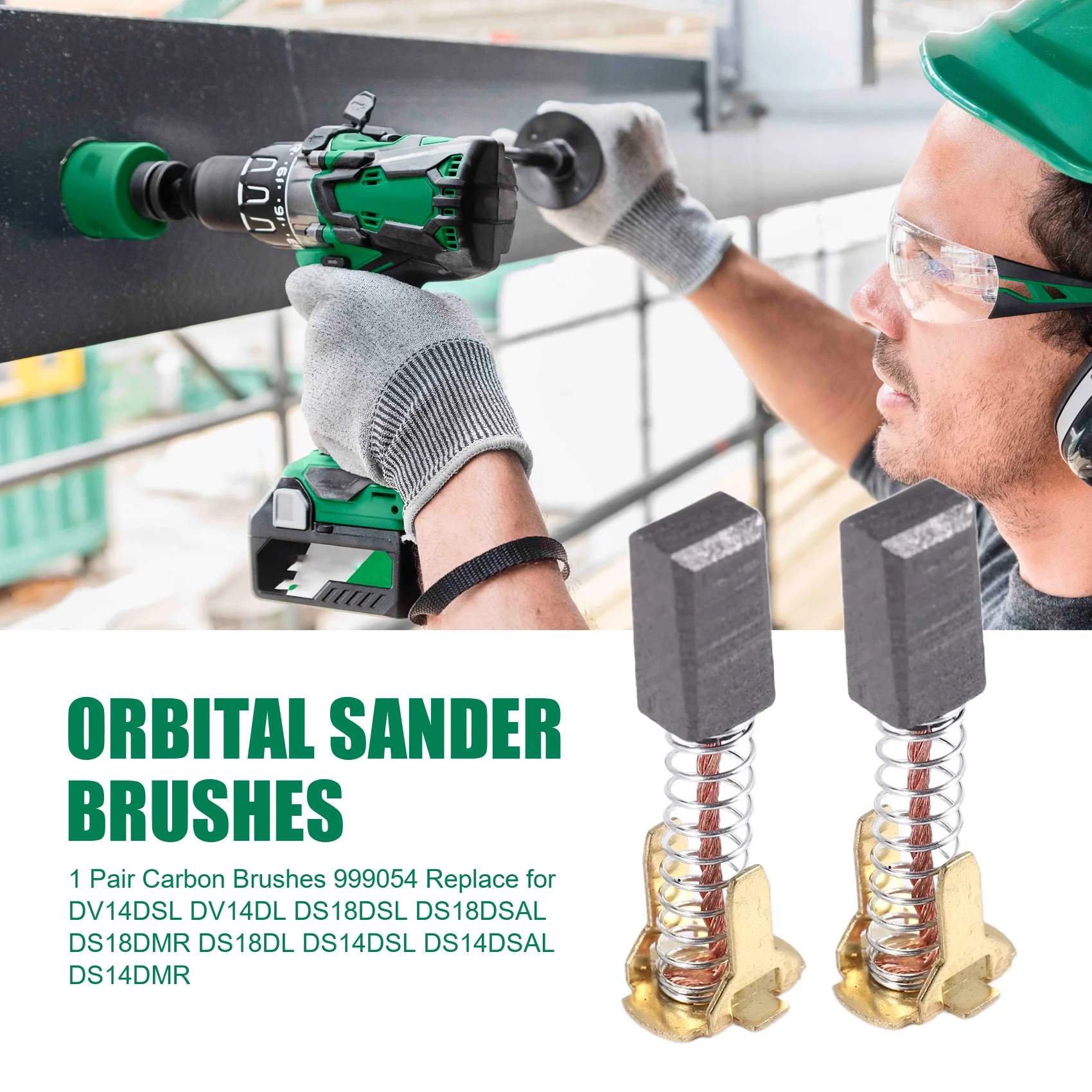 1 пара угольных щеток 999054 Заменить для HITACHI DV14DSL DV14DL DS18DSL DS18DSAL DS18DMR DS18DL DS14DSL DS14DSAL DS14DMR