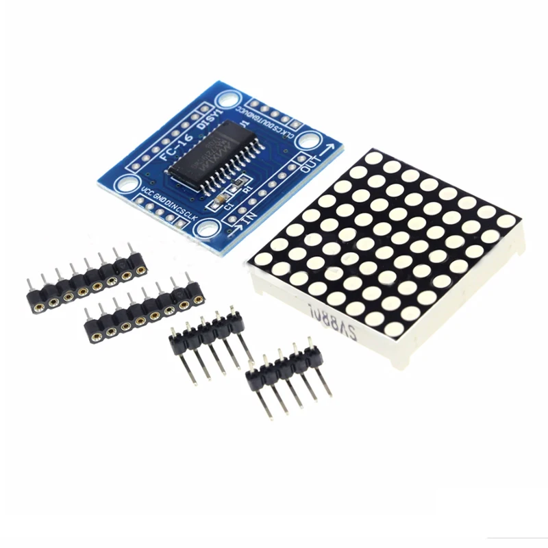 8x 8LED модуль точечной матрицы MAX7219 Модуль дисплея DIY kit MCU модуль управления
