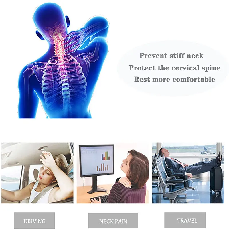 Новая U-образная подушка для шеи путешествий на самолете подушки с капюшоном из