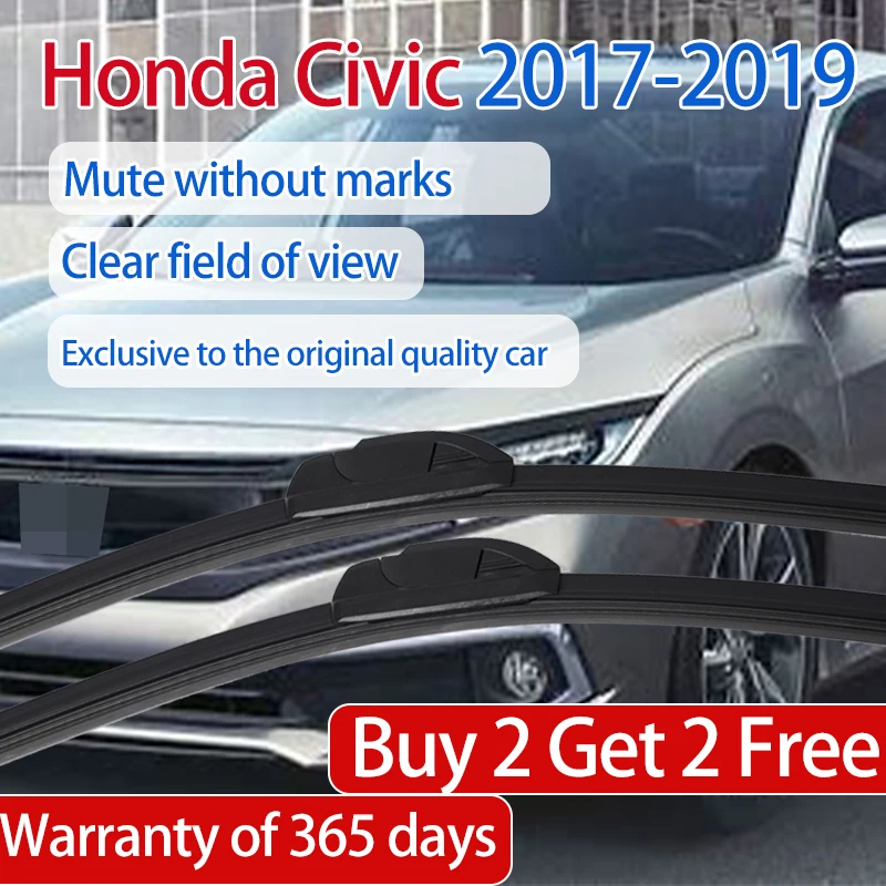 

ShangKeWen Boneless Silicone Windshield Rubber Wipers Blade For Honda Civic Universal Noise Reduction Wipers Honda Accessories