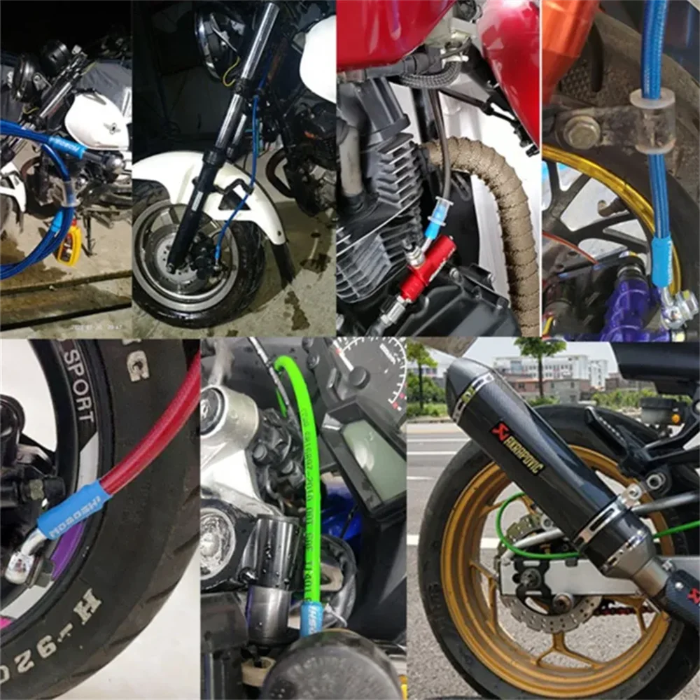 Фото Миритрица 10 мм 28 °   Подходит для GSXR1000 GSX1300R RG400 RG500 TL1000R GS500F плетеная линия стальной тормозной шланг кабель гидравлическая труба банджо №3