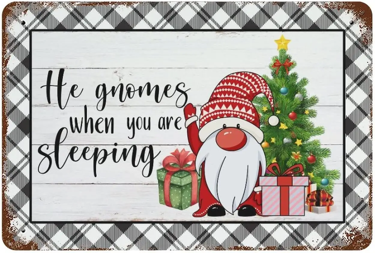 Рождественский Настенный Декор он Gonmes When You Are Sleeping Металлическая Оловянная