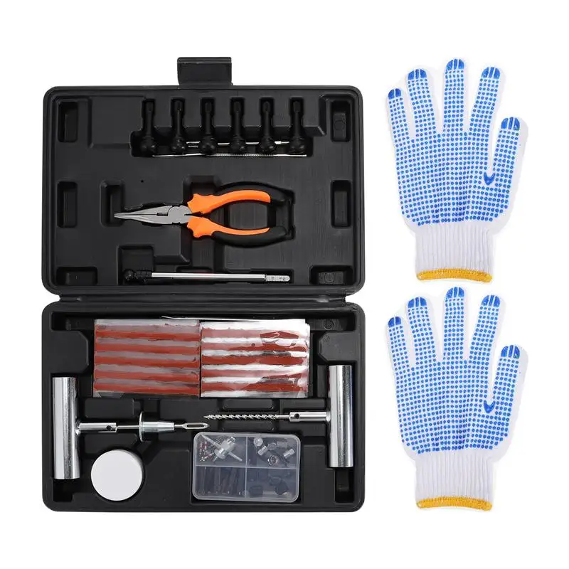 

1 Set of Vehicle Motorbike Tire Repair Kit Automobile Car Tire Repair Tool Kit Car and motorcycle tire repair tool set home tool