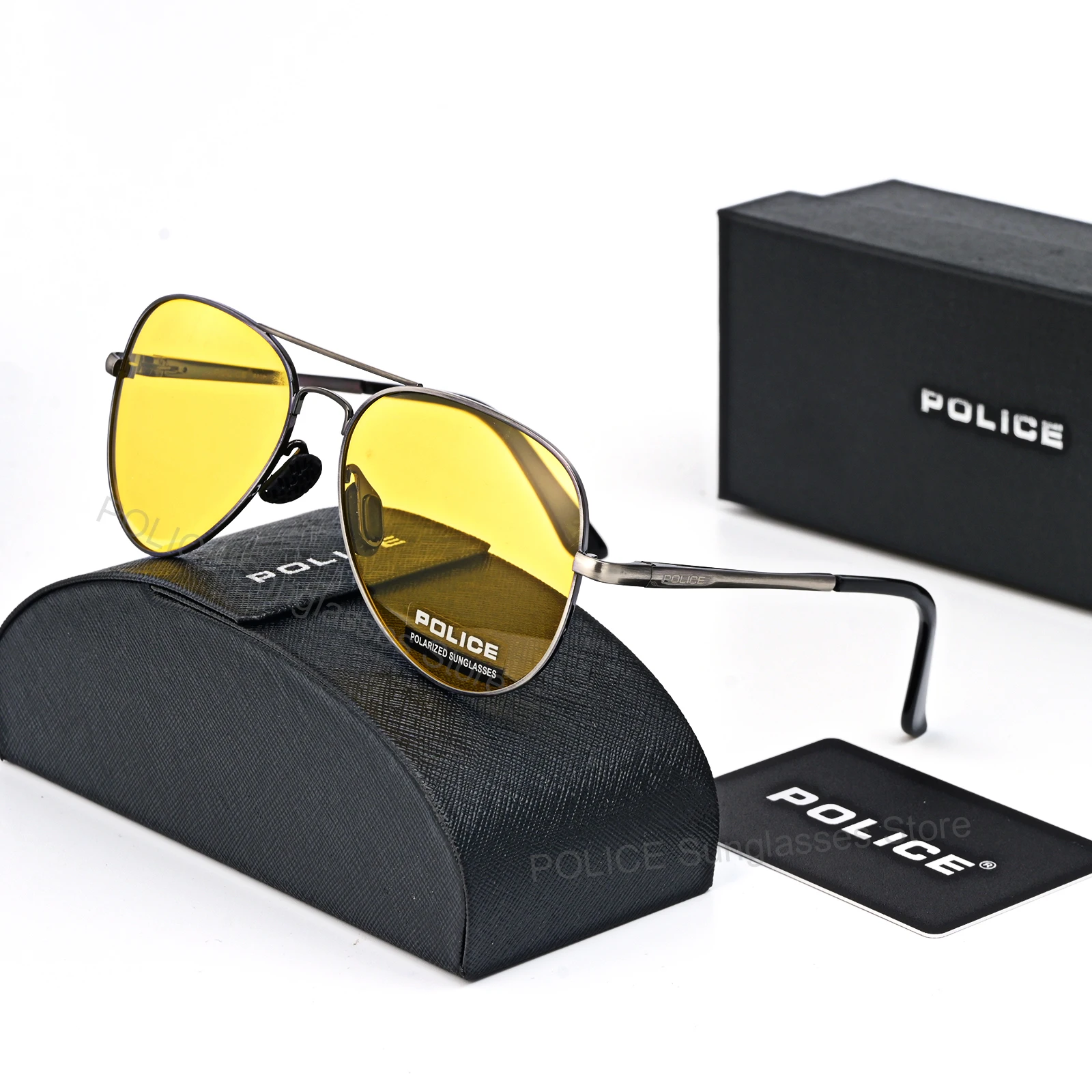 

Luxury Brand POLICE Discoloration Sunglasses Fashion trend Men Color changing Sunglasses Male Driving chameleon UV400