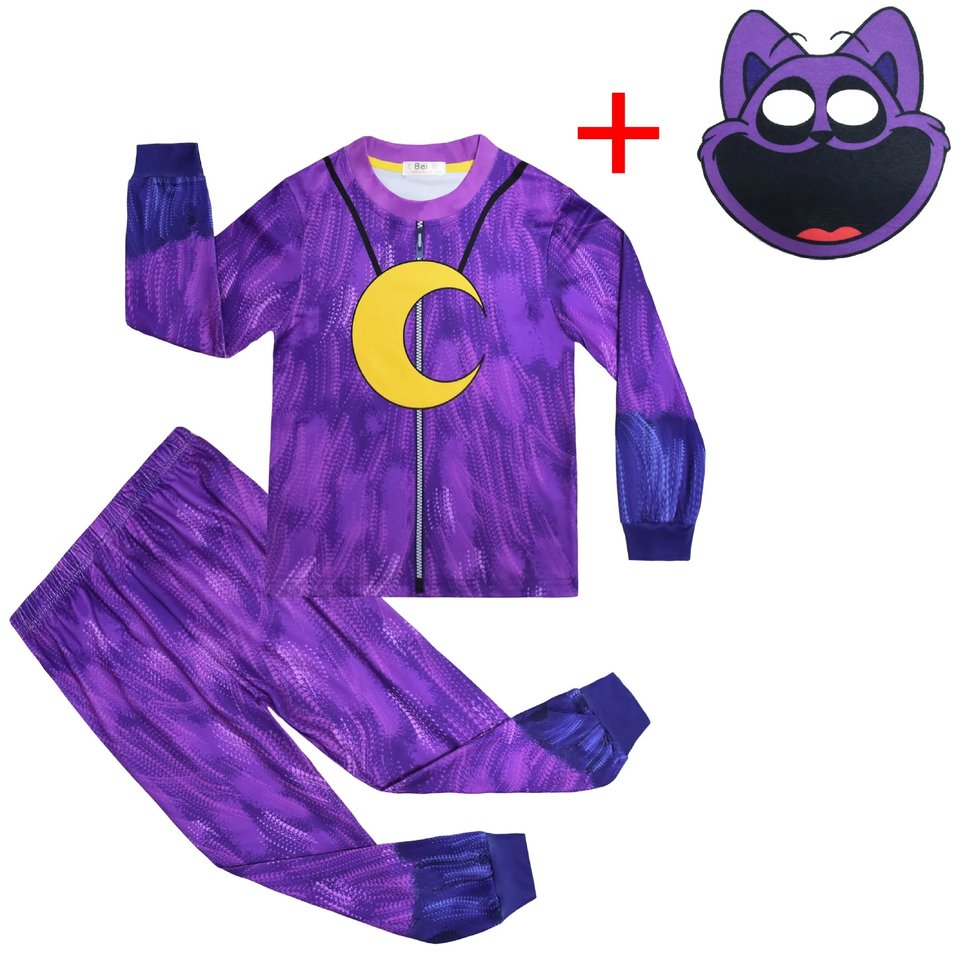 Костюм для косплея Catnap с длинными рукавами мальчиков и девочек маскировка