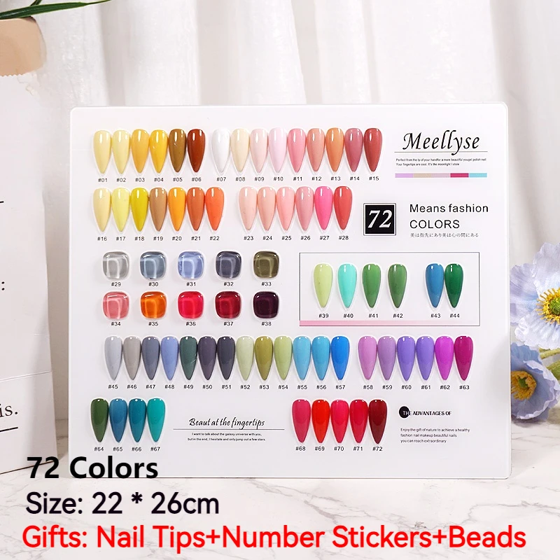 Доска для дизайна ногтей акриловая гель-лак дисплейная карта цветная с