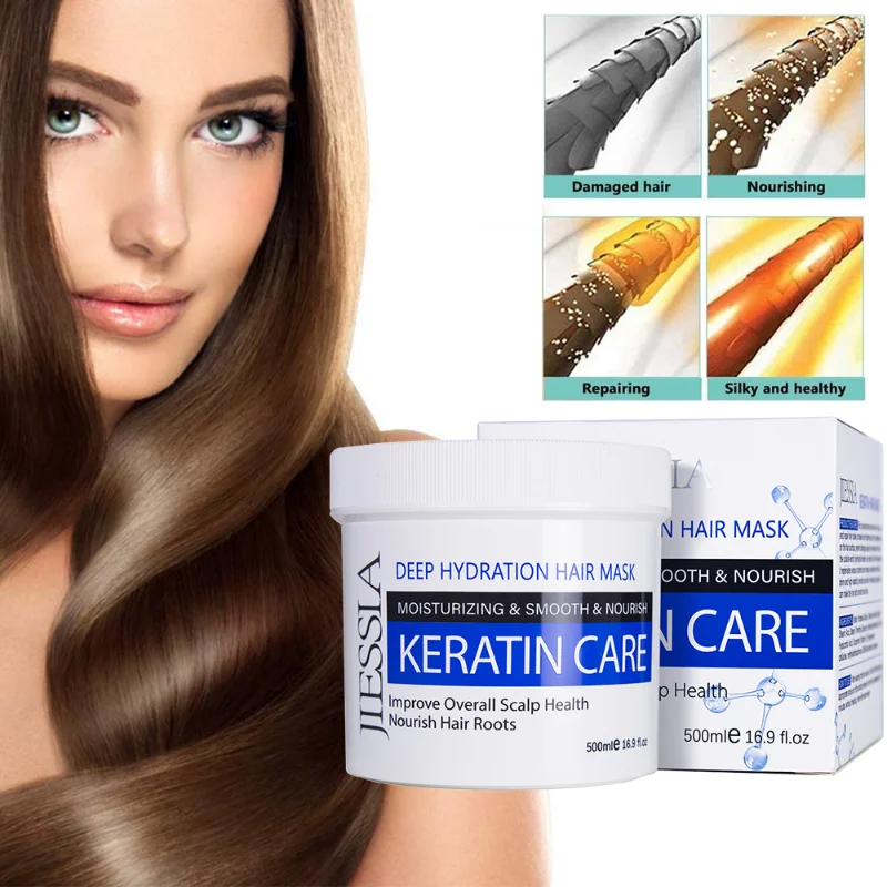 

Кондиционер для волос, Кератиновый протеин, увлажняющий Восстанавливающий уход за волосами, сухая пушистая питательная мазь, выпрямление волос