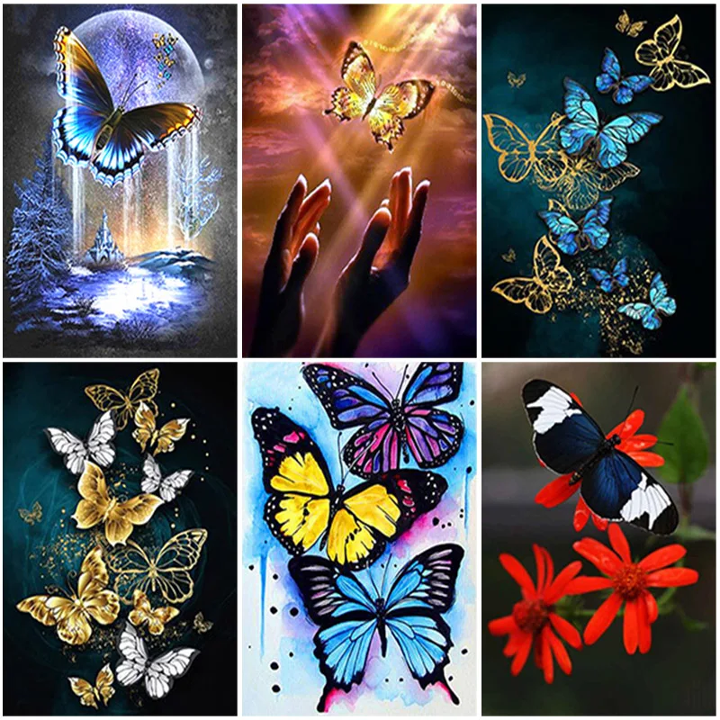 

5D DIY Diamond Painting Butterfly Rhinestone Embroidery Animal Handmade Hobby Home Wall Art Decoration Cross Stitch Set