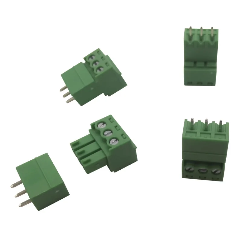 

16-28AWG 3.81mm pitch 3 pole pcb Male Female connector 3pin pluggable terminal connector block