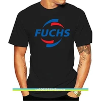new fuchs oil company racing logo mens black t shirt size s to 3xl homme plus size tee shirt