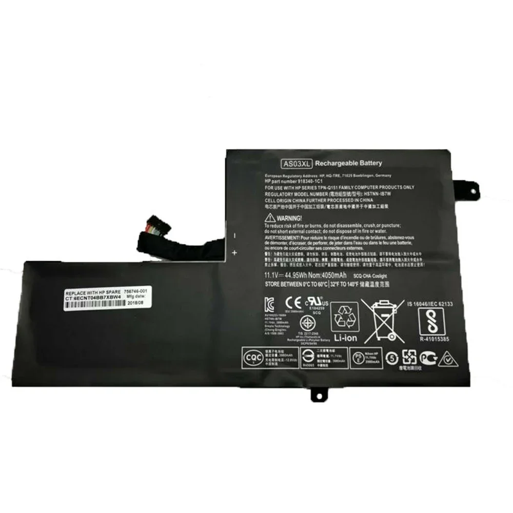 AS03XL Оригинальный аккумулятор для ноутбука HP Chromebook 11 G5 серии EE HSTNN-IB7W 1 В 44 95 Втч 918669
