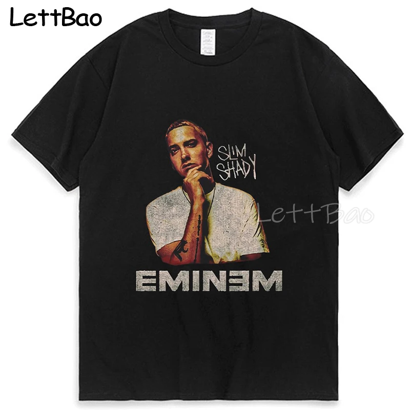 1999 Eminem Slim Shady Men's Clothing Tops Summer Oversized Casual Tees Hip Hop T-Shirt Harajuku Women Tshirts Men's Clothes