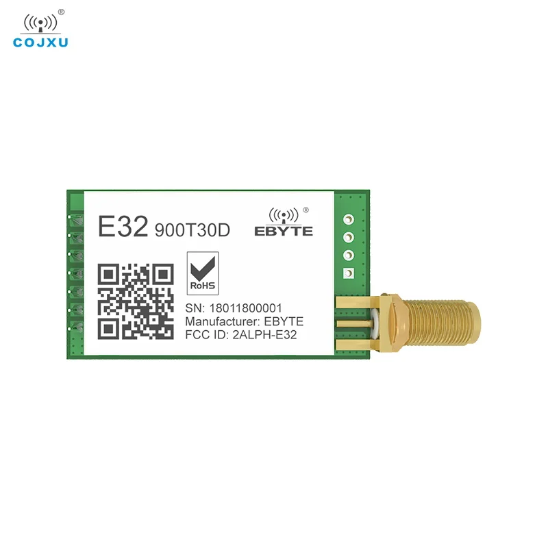 SX1276 868/915MHz LoRa Wireless rf Module 30dBm Long Distance 8km Anti-interference Transmission Receiver E32-900T30D-V8