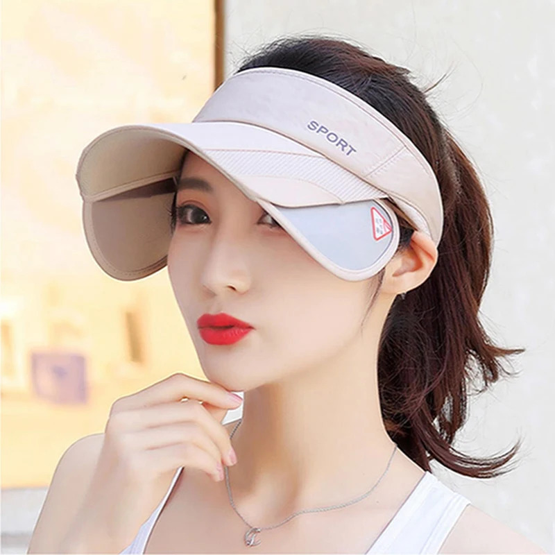 

C Summer Sports Sun Hats Men and Women Cap Adjustable Visor UV Protection Top Empty Tennis Golf Running Cycling Sunscreen Hat