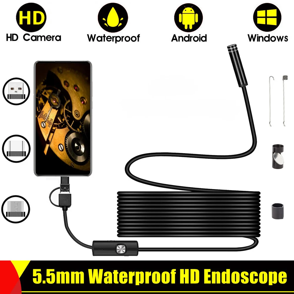 Камера-эндоскоп с кабелем USB Type-C 5 мм |