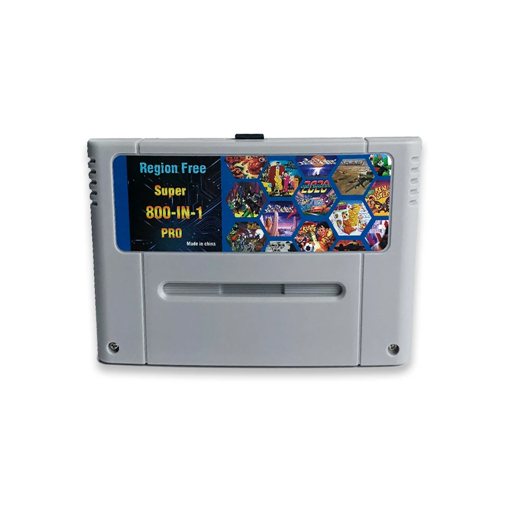 Super Multi 800 in 1 GameCard Cartridge for SNES 16 Bit USA EUR Japan Version Video Game Console