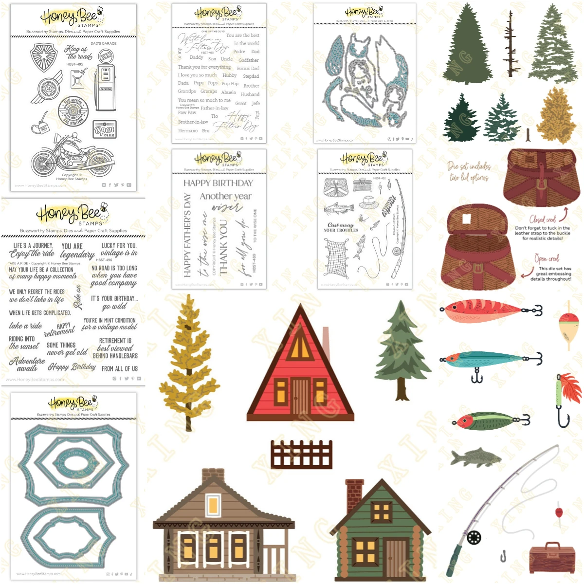 

Stump Pines Tree Sentiment Metal Cutting Dies Stamps DIY Scrapbooking Card Stencil Paper Cards Handmade Album Stamp Die Sheets