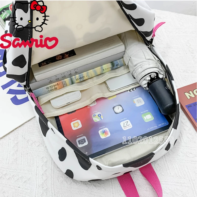 Sanrio Hello Kitty New Girls' Backpack Luxury Brand Cartoon Cute Girls' School Bag Large Capacity Casual Travel Backpack