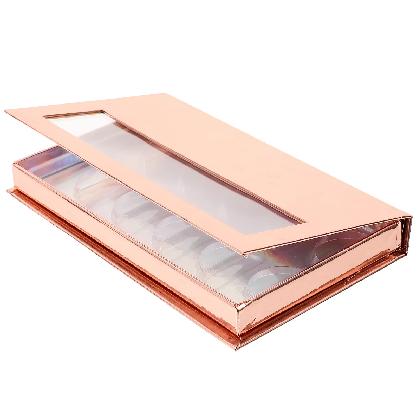 

1 pc Glitter 5- Pair False Eyelash Case, Eyelash Packing Box Eyelash Holder Box, Makeup Container for Rose glitter