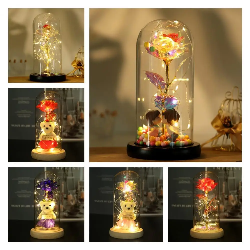 

Eye-catching Fadeless Realistic Details Eternal Rose Flower Home Decor