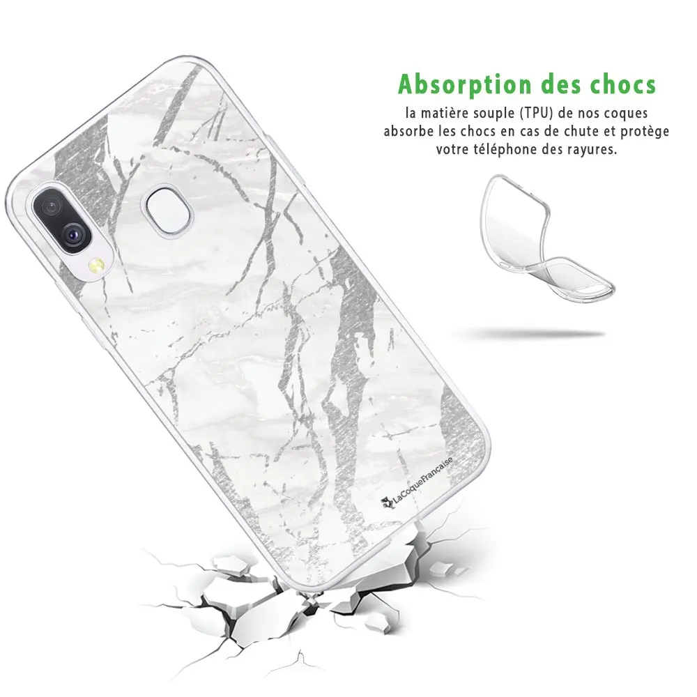 Coque Samsung Galaxy A20e 360 full transparent marble gray trendy shell Francaise. | Мобильные телефоны и аксессуары