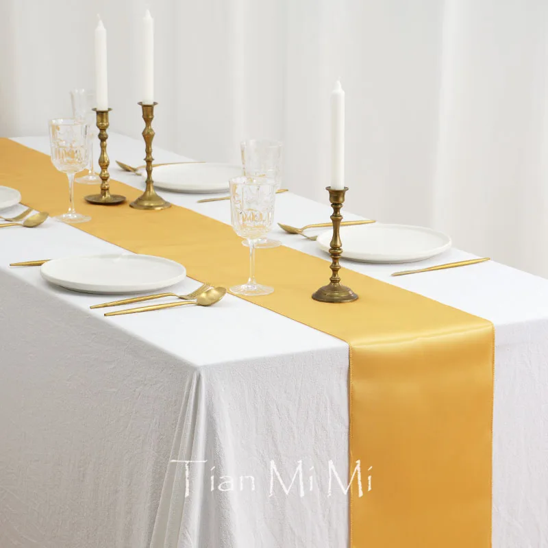 Атласная настольная дорожка Свадебная вечеринка Рождество День рождения