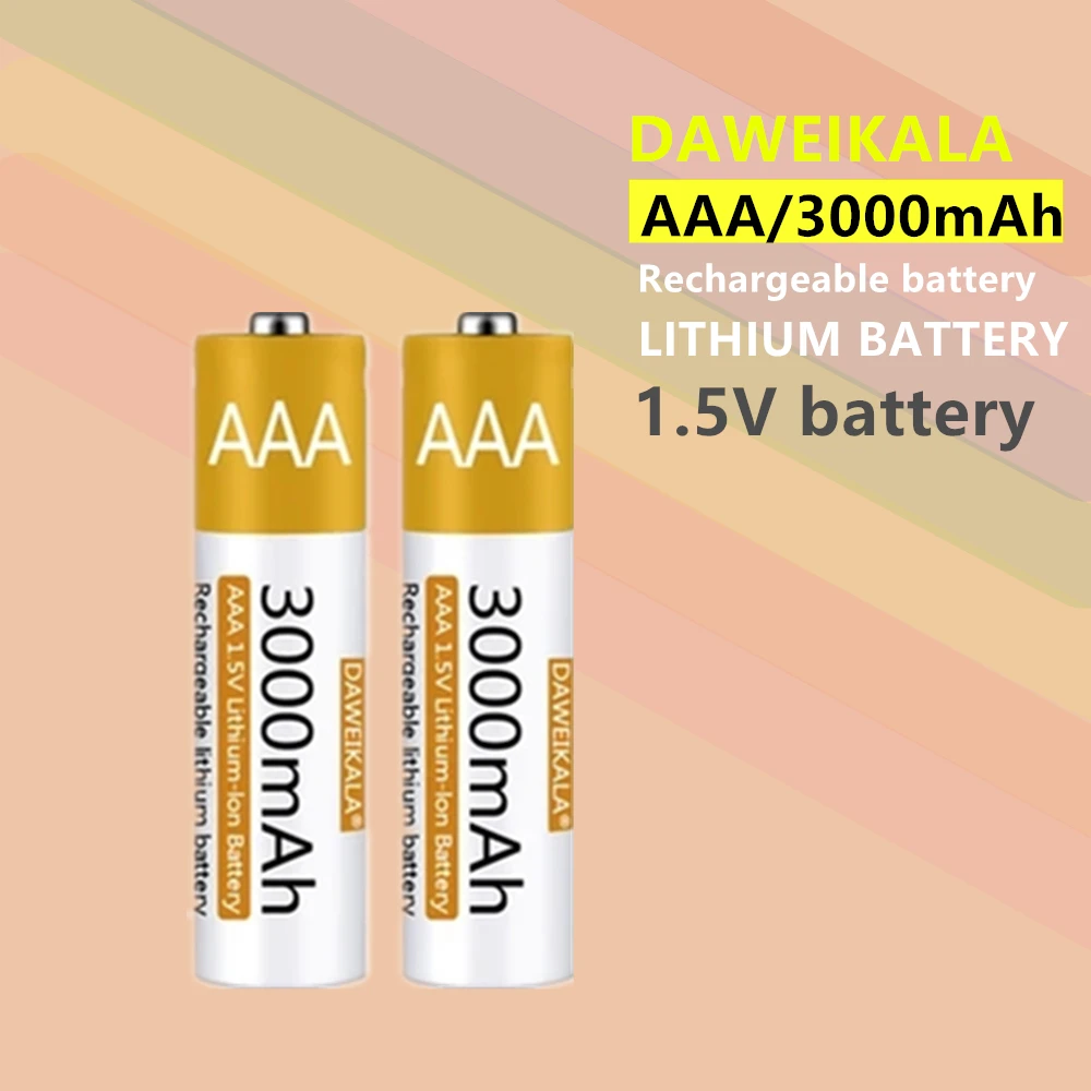 Литий-ионные перезаряжаемые батарейки AAA 1 5 в 3000 мАч