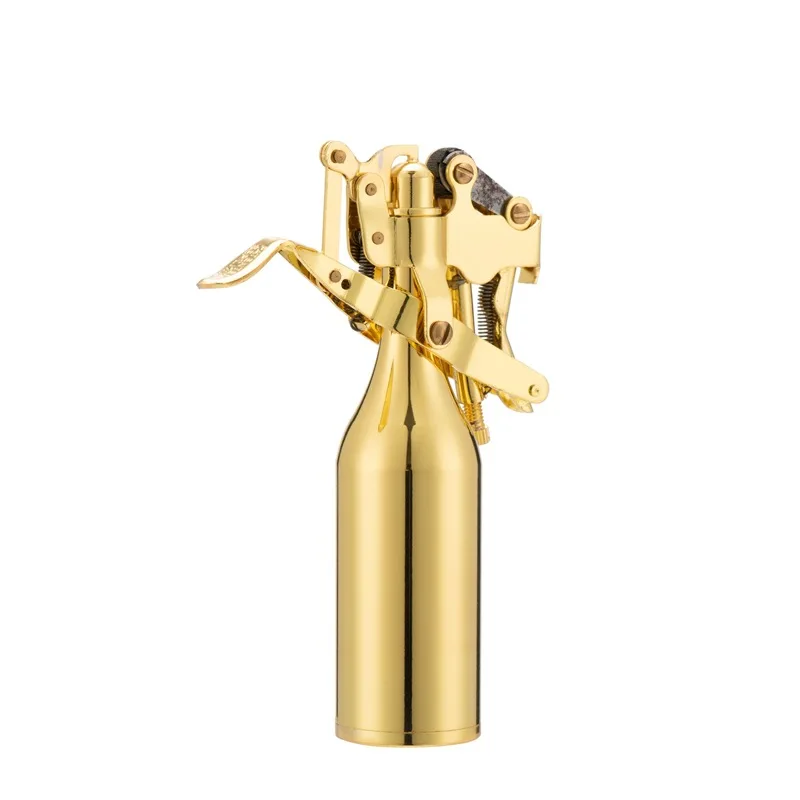 Kerosene Lighter Champagne High-grade Brass Collectible Handmade Lighter Cigarette Accessories Refillable Lighter Gadget For Men