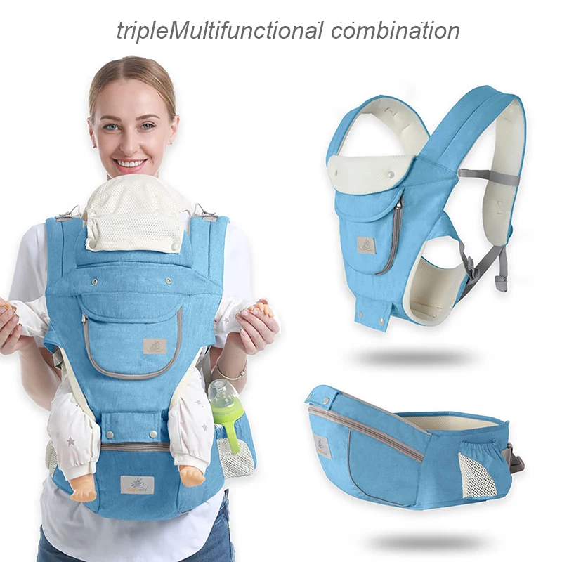 

Baby Carriers Waist Stool Storage Bag Multifunctional Sitting Backpacks Four Seasons Solid Color Outdoor Bags Children 9kg