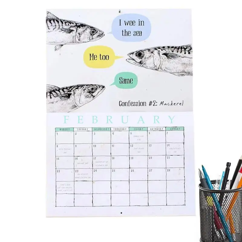 

Настенный календарь 2023 ежемесячный прочный бумажный календарь для стен искусства 2023 отлично подходит для подвешивания на стену