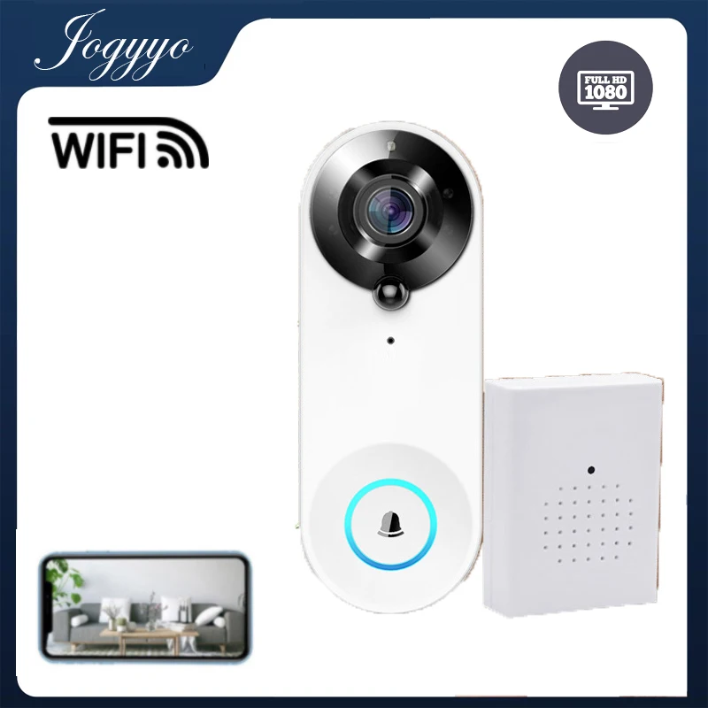 Wireless Connection Video Doorbell 1080P HD Camera Home Security Remote Video Intercom Low-Power Smart Electronic Doorbell
