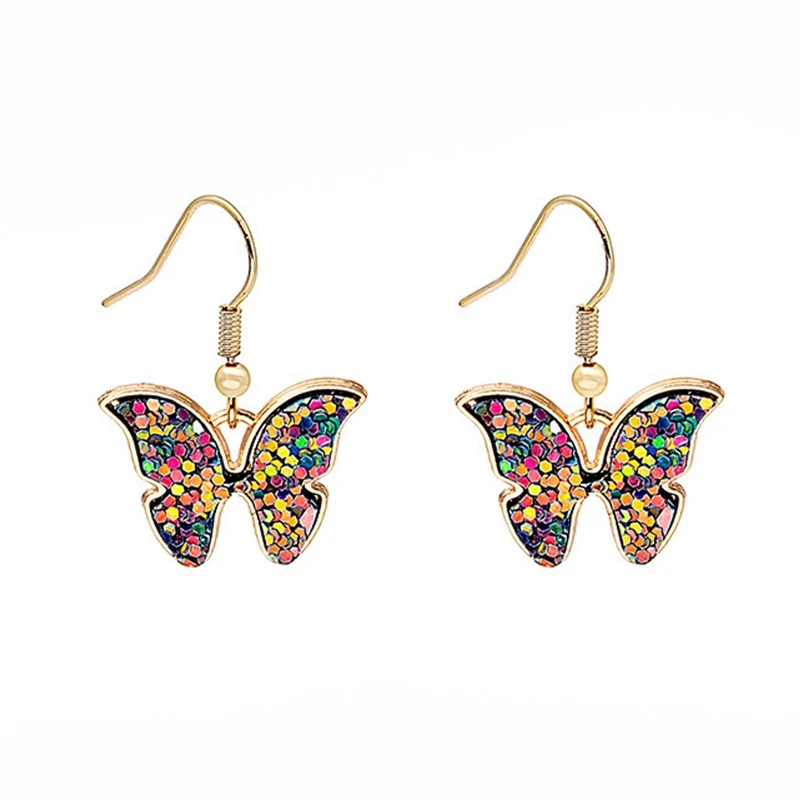 

Trendy Butterfly Pendant Drop Dangle Earrings For Women Gold Color Jewelry Fashion Earrings Accessories Wedding Earring