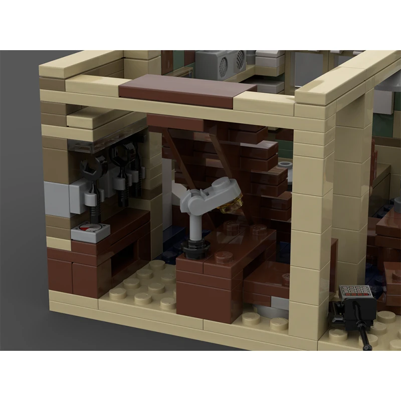 Фото Модель странного фильма MOC, строительные кирпичи, подземная комната для чата, модульные технологии, подарки, праздник, сборка, детские игрушки, костюм №3