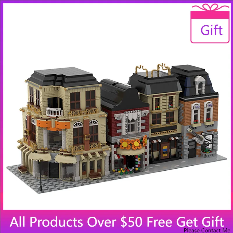 

Bricks Architecture Retro Edifice Education DIY Game Town Street Villa Series Toys MOC House Building Blocks For Children Gifts