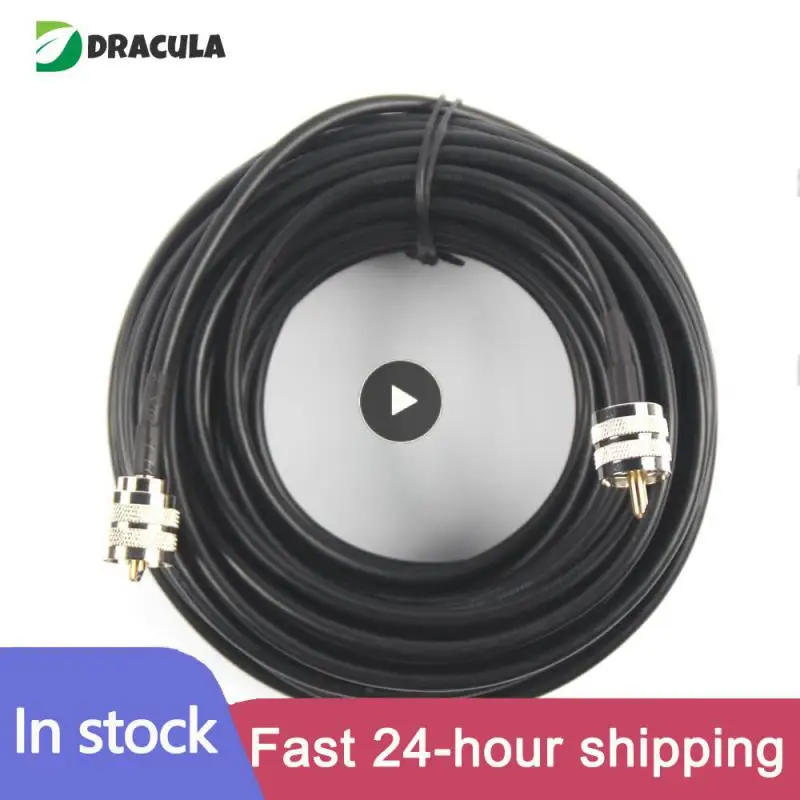 

Black Copper Braid Shields Coaxial Cable 15m Uhf Male To Male Extension Cable Convenient Rg58 Coax Cable Consumer Electronics